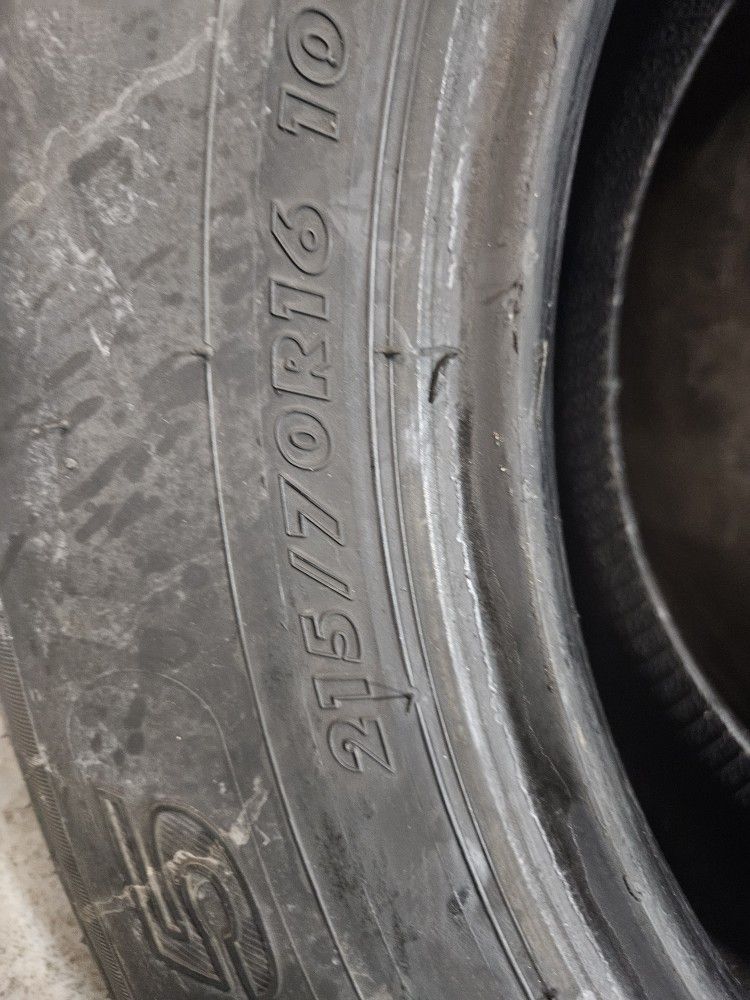 Two 215 70 16 Tires Gpod Condition.