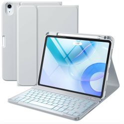 Compatible with iPad Air 11-inch/ 10.9" Air 5th 4th Generation Case with Keyboard - Backlit Detachable, Folio Cover with Pencil Holder for iPad Air 11