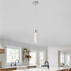WILON Pendant Lights Kitchen Island, 24W Modern Kitchen Island Lights Brushed Nickel,.