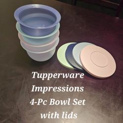 Tupperware Impressions 4-Pc Bowl Set