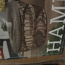 Hampton Bay New In Box 35” Woven Accent Table