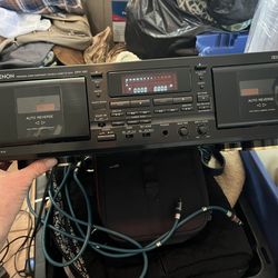 Denon precision, audio component double, cassette deck