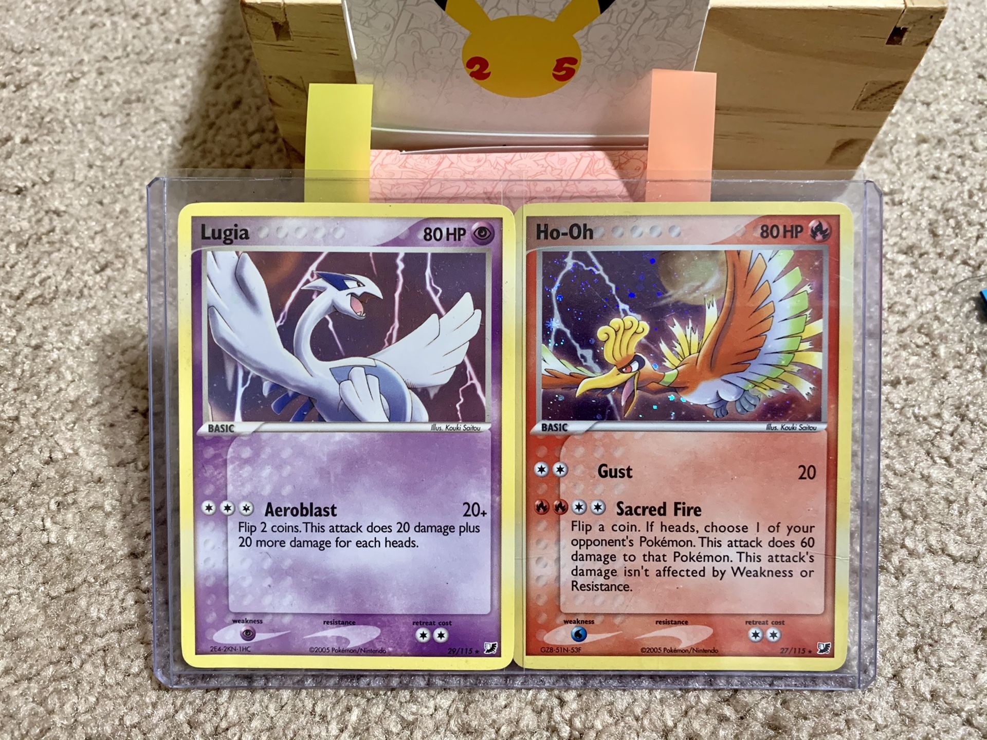 Lugia And Ho Oh Card