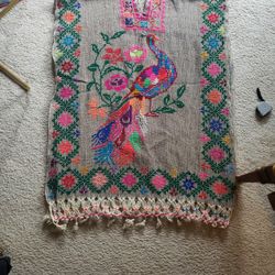 Hand woven poncho