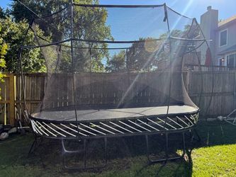 Large Rectangular Trampoline with Safety Net
