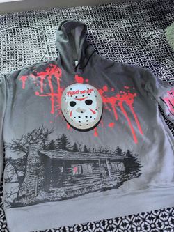 Collector’s Edition Friday The 13th Jason Vorhees 2XL HOODIE SWEATSHIRT MINT!!!