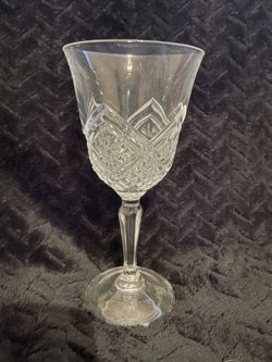 Set Of 6 Goblet  Cristal D'Arques Durand Masquerade Clear Cut Crystal 