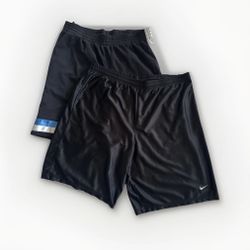 Nike Basketball Men's Black Athletic Shorts Size Large set x2