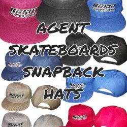 Agent Skateboards Snapback Hats
