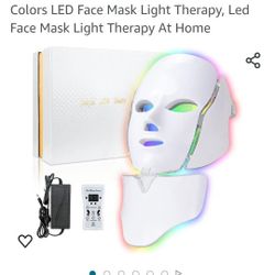 Blue Red Light Therapy Mask for Face, 7 Colors LED Face Mask Light Therapy, Led Face Mask Light Therapy At Home