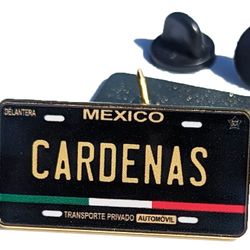 Cardenas Car Plate Pin For Caps Clothing Enamel Badge  Pin Mexico Mexican Pin