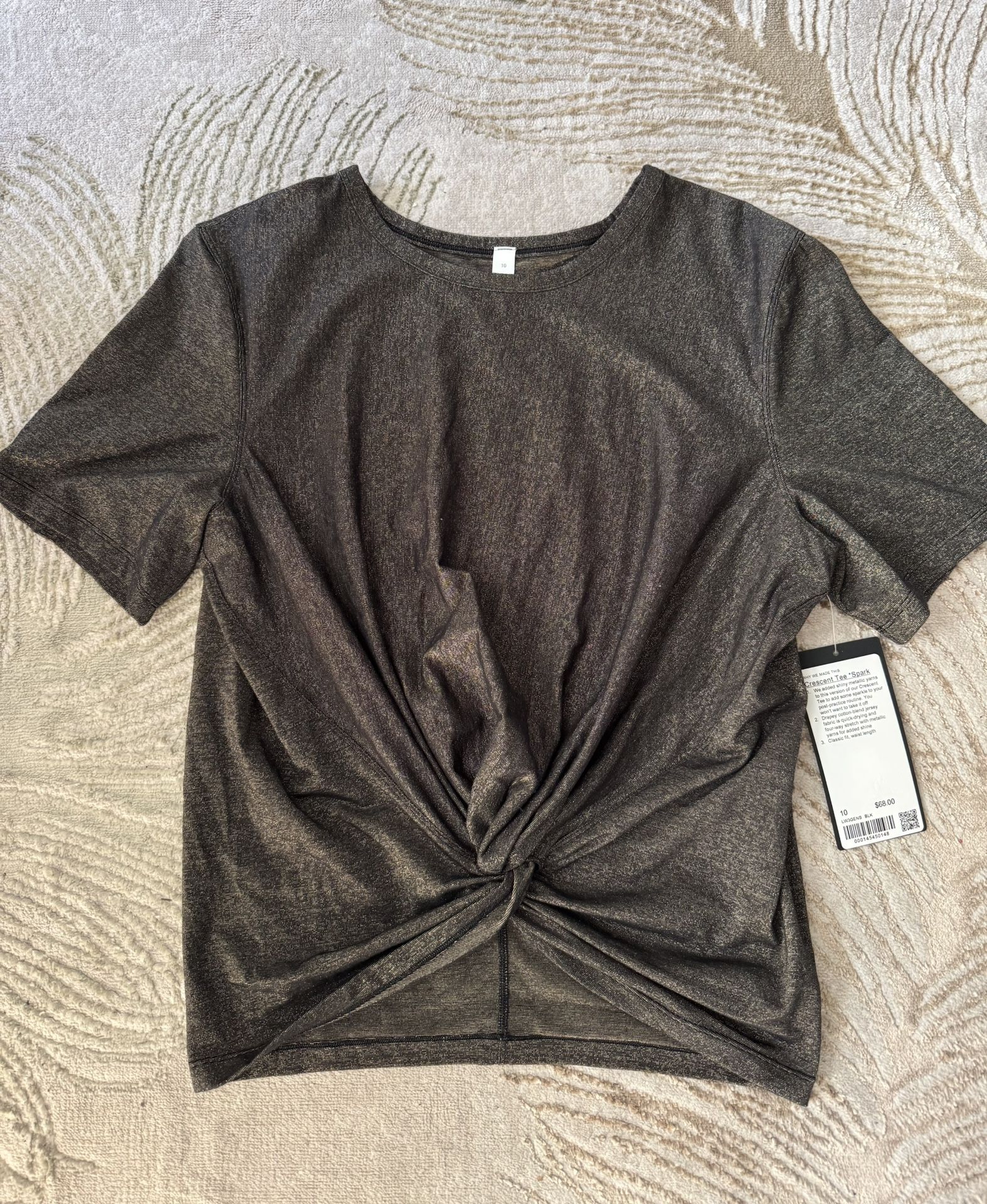 NEW Lululemon Limited Edition Crescent T-Shirt Top Shirt Sparkle Size 10