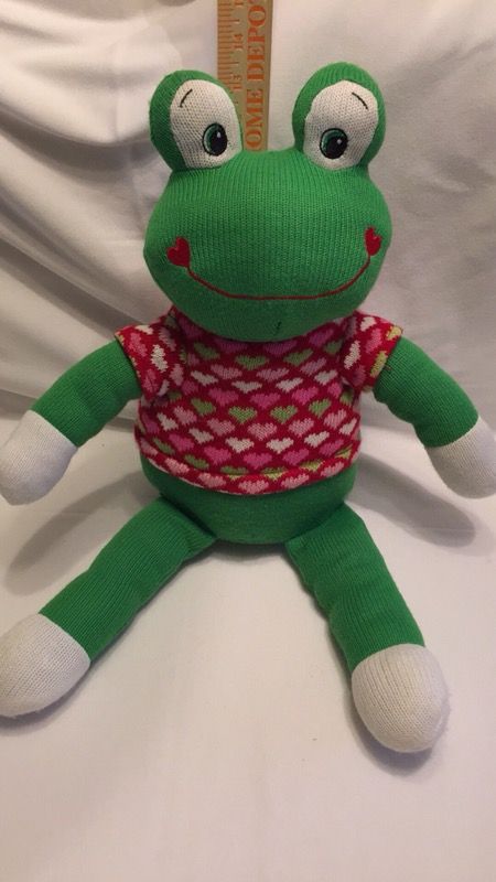 Monkey sock frog toy