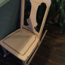 Pink vintage rocking chair