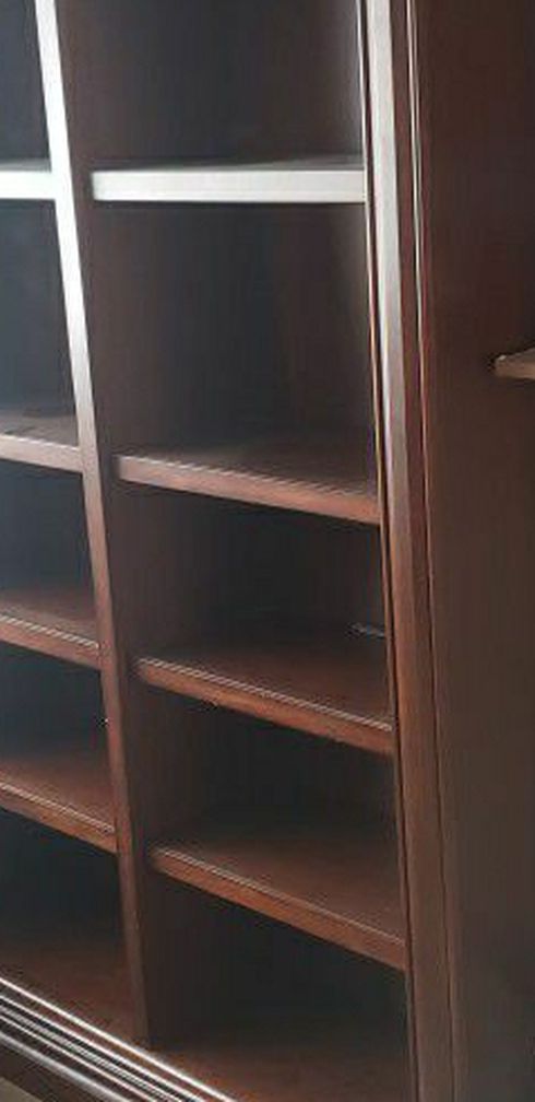 A Set Of Solid Cherry Wood Bookcases