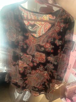 Stem & Vine Paisley Print Blouse