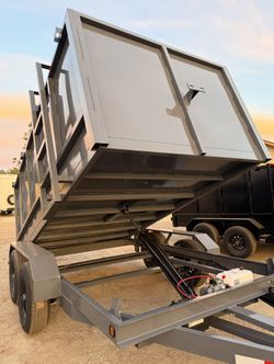 New 8x4x12 Smooth Walls Hydraulic Dump Trailer 🔥