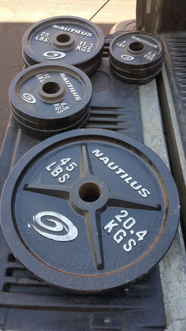 340 lbs olympic Nautilus weight plates