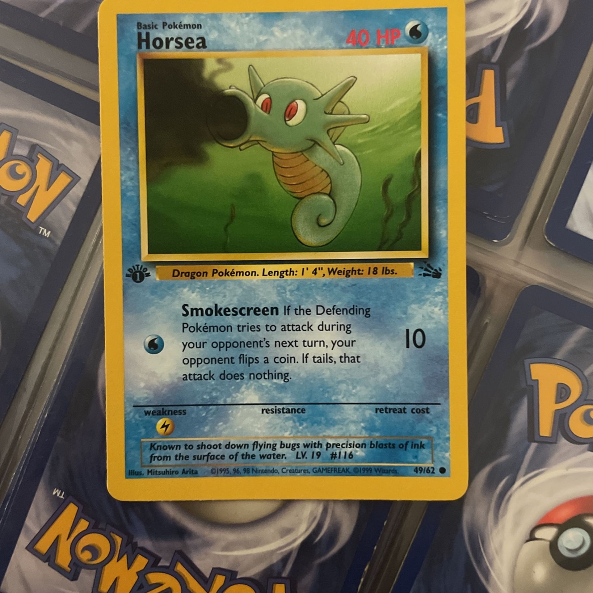 POKMON TCG HORSEA 1999 FIRST EDITION