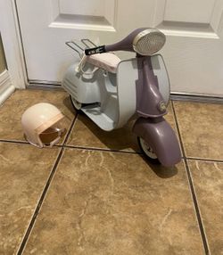Our Generation 18” Doll Scooter/Vespa with Helmet – Works Great!