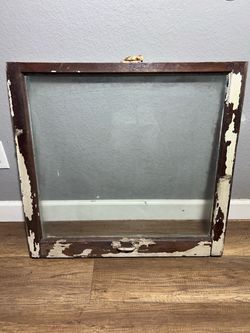Vintage Wood Window Sash with Original Hardware – Great for DIY Crafts