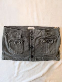 Y2K Hollister Olive Green Mini Skirt