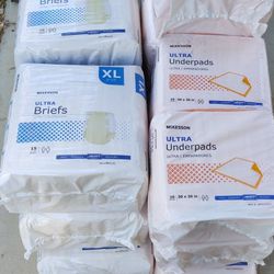 Heavy Absorbency  XL Ultra Briefs (90 total) and Ultra Underpads (100 total ) 