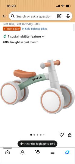Baby Balance Bike for 12-24 months NEW Unassembled in box