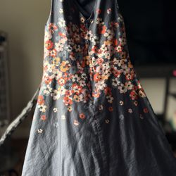 LOFT Floral Sleeveless A-Line Dress - Size 8