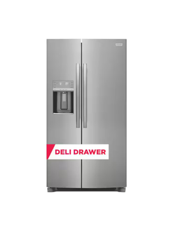 Frigidaire - Gallery 36 in. 26 cu. ft. Standard Depth Side by Side Refrigerator in Smudge-Proof Stainless Steel, ENERGY STAR