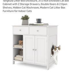 Cat litter box cabinet - Like New