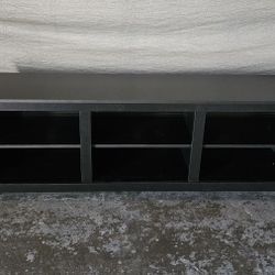 Opal Wide Black TV Stand (71") 