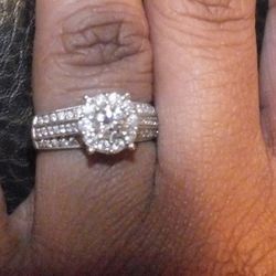 1ct  14k White Gold Engagement Ring