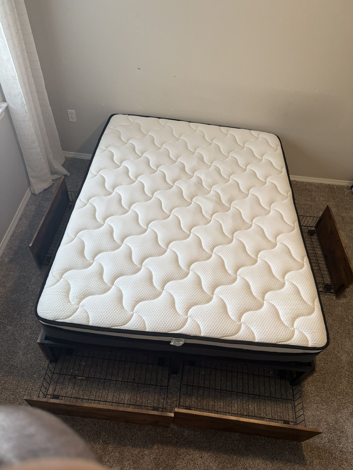 Queen Mattress And Storage Frame