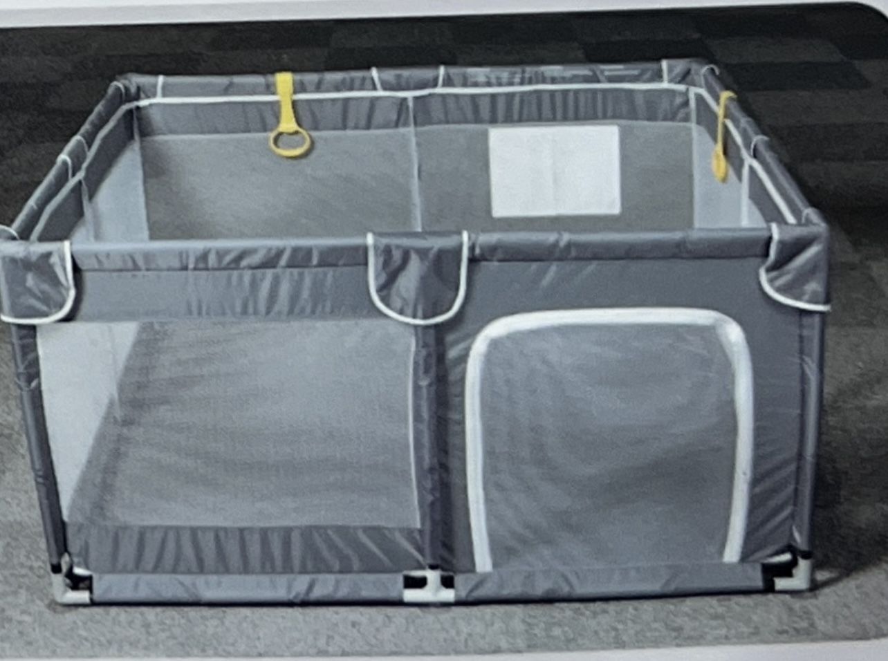 Todale Baby Playpen - 50 x 50 x 27 in Grey, Like New