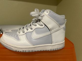 Nike dunk high light gray $ white sneakers