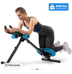 Merach Adjustable Ab Trainer Machine with LCD Monitor, 10-level adjustable resistance, Foldable Ab Exercise Machine for abs, Arm, Leg, Buttocks Shaper