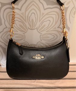 Coach Black Leather Shoulder Bag
