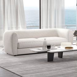 Sofa Off White Boucle Fabric. New Especial Price
