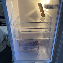 COSTWAY Mini Fridge with Freezer, 3.2 Cu.ft. 2-Door Mini Freezer Cooler Fridge w/Reversible Door, Removable Glass Shelves, Mechanical Control, Small R