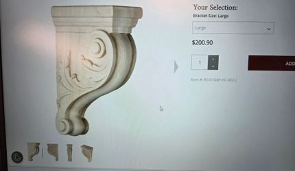 Hard maple corbel