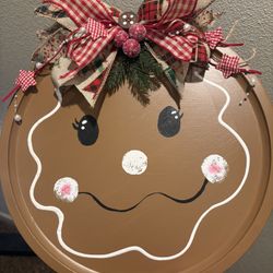 16 In Gingerbread Face Door hanger