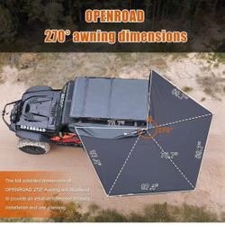 ❤️‍🔥 OPENROAD 270° Awning Free Standing for Camping