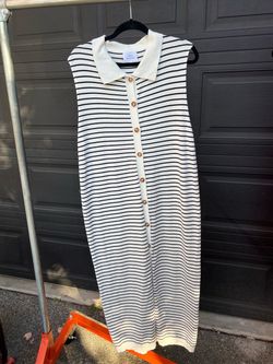 Things Between Striped Sleeveless Maxi Dress