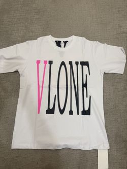 VLONE Pink Staple Tee White Size M Authentic With Certilogo Tag