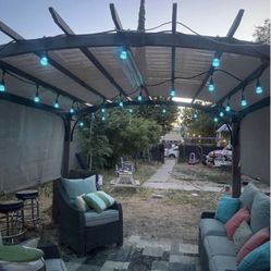 Gazebo retreatabkeand patio furniture $850obo no lowballing