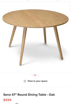 Seno 47" Round Dining Table - Oak by Article furniture