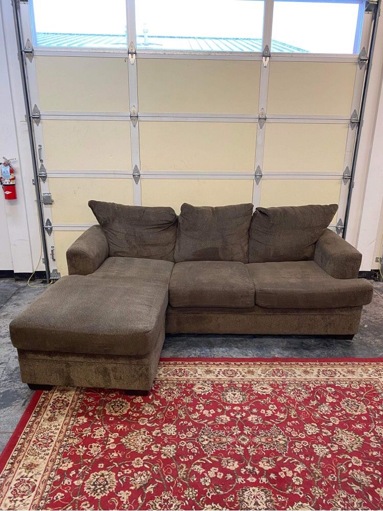 Brown L Shaped Sofa