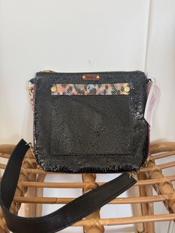 Crossbody Black/Rainbow animal print bag