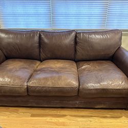 Chocolate Leather Couch